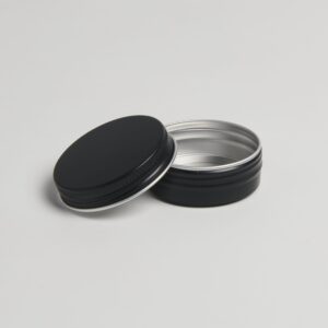 48 x ALB640 30ml Black Aluminium tin with screwlid and EPE liner 52x20mm (£0.31p per tin)