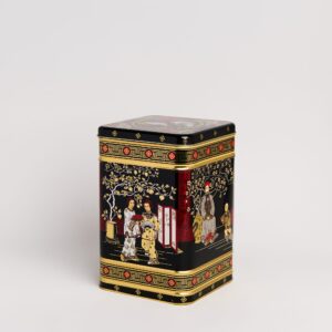 6 x BJ306 Black Jap Tin square 5 lb with hinged lid 165x165x255mm (£6.40 Per Tin)