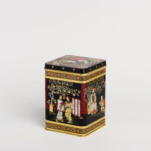 4 x BJ305 Black Jap Tin square 3 lb with hinged lid 147x147x214mm (£4.91 Per Tin)