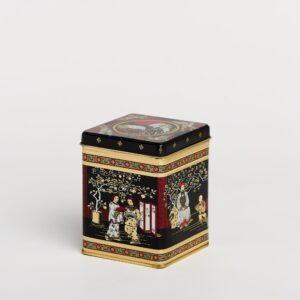 12 x BJ302 Black Jap Tin square 1/2 lb with hinged lid 88x88x115 (1.55 per tin)