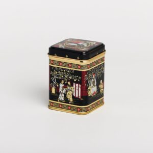 24 x BJ300 Black Jap Tin square 50g with slip lid 60x60x80mm (£0.77 Per Tin)