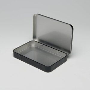 12 x BL668 Black A6 Tin with Hinged Lid 165x110x23mm (£1.27 Per Tin)