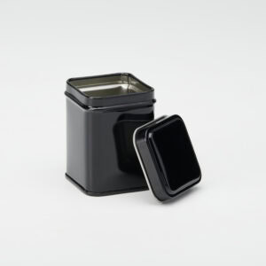 24 x BL652 Black square 25g mini tin with slip lid 44x44x62mm (£0.41p Per Tin)