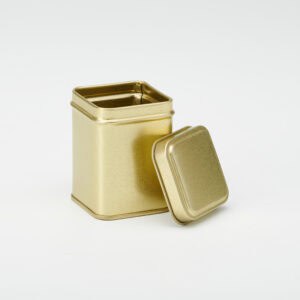 24 x GD459 Gold square 25g mini tin with slip lid 44x44x62mm (£0.41p Per Tin)