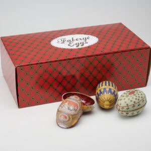 24 x IMP319 Faberge eggs 110x69x71mm (£1.49 Per Tin)