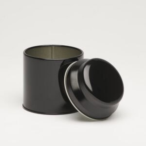 24 x BL650 Black 50g Round Domed Tin 75x90mm (£0.89 Per Tin)