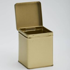 12 x GD434 Gold Design Square 1/4lb 100g Tin with hinged lid 75x75x95mm (£1.09 Per Tin)