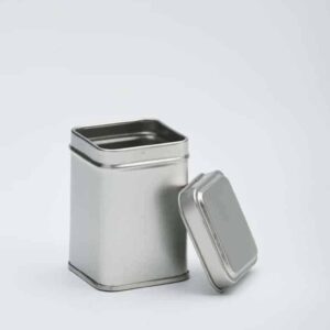 24 x PL431 Plain silver square 25g mini tin with slip lid 44x44x62mm (£0.43p Per Tin)