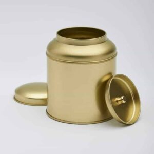 12 x GD436 Gold Domed 125g tin with slip lid and inner lid 90x115mm (£1.67 per tin)
