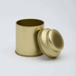 24 x GD438 Gold Round 25g tin with domed lid Small 53x70mm (£0.63 Per Tin)