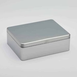 6 x TES758 Plain Silver Tea selection with 6 sections and hinged lid 203x157x70mm (£4.18 Per Tin)