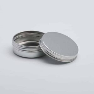 48 x AL558 35ml Aluminium Round tin with screw lid and EPE liner 55x20mm (£0.32 Per Tin)