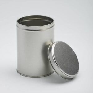 6 x PL399 Plain silver round 1Ib 500g tin with slip lid 107x178mm (£2.39 Per Tin)