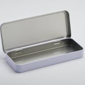 24 x WR238 White Pencil tin with hinged lid 181x76x22mm (£1.20 Per Tin)
