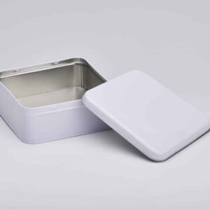 6 x WR236 Cake Tin Square with slip lid White (£2.85 Per Tin)