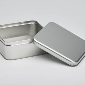 6 x PL416 Plain silver square cake tin with slip lid 165x165x67 (£2.52 Per Tin)