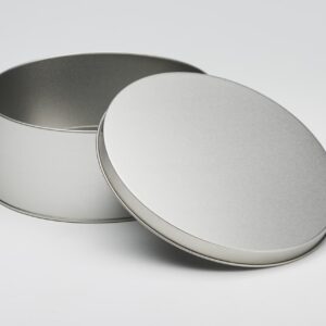 6 x PL417 Plain silver cake tin round with slip lid 179x70mm (£2.76 Per Tin)