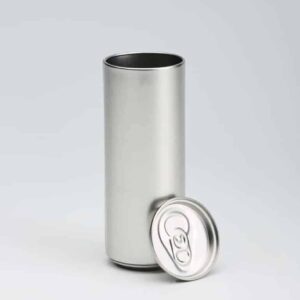 24 x PL626 Plain Silver Beverage can tin with sliplid 54x142mm (£1.18 per tin)