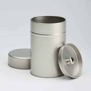 12 x PL391 Plain Silver Round tin with inner lid Large 76x120mm (£1.40 Per Tin)