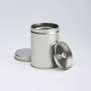 12 x PL397 Plain Silver Round tin lid with inner lid 61x88mm (£0.97p Per Tin)