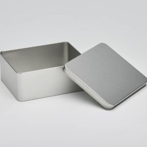 12 x PL629 Plain Silver A5 plain with sliplid Medium 220x160x67mm (£2.99 per tin)