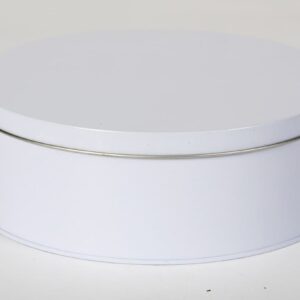 6 x WR237 Cake Tin Round with slip lid White 179x70mm (£2.95 Per Tin)